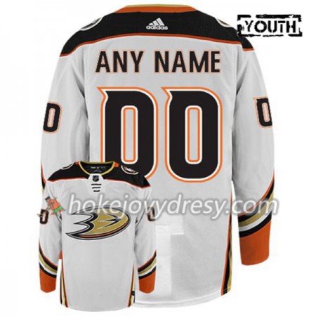 Dětské Hokejový Dres Anaheim Ducks Personalizované Adidas Bílá Authentic